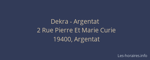 Dekra - Argentat