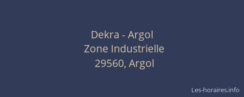 Dekra - Argol