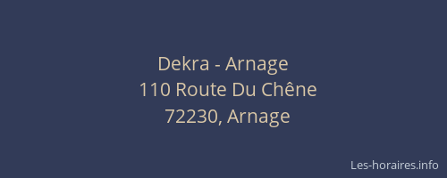 Dekra - Arnage