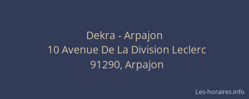 Dekra - Arpajon