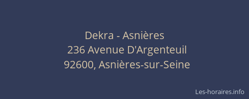 Dekra - Asnières