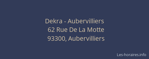 Dekra - Aubervilliers