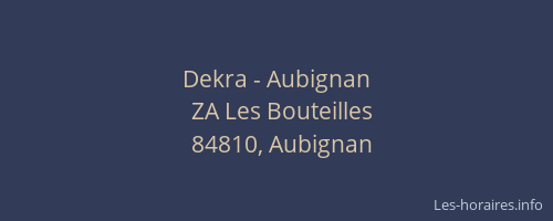 Dekra - Aubignan