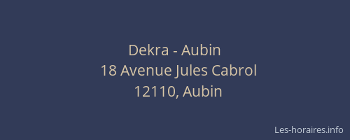 Dekra - Aubin