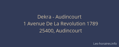 Dekra - Audincourt