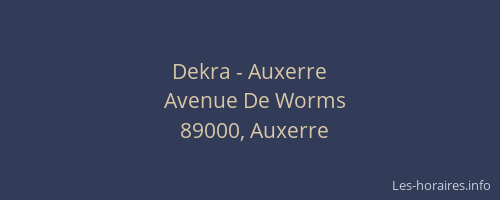Dekra - Auxerre