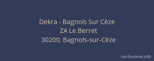 Dekra - Bagnols Sur Cèze
