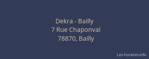 Dekra - Bailly