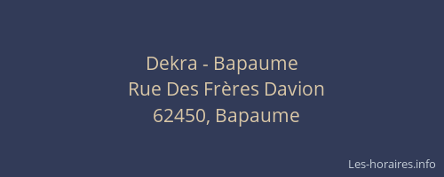 Dekra - Bapaume