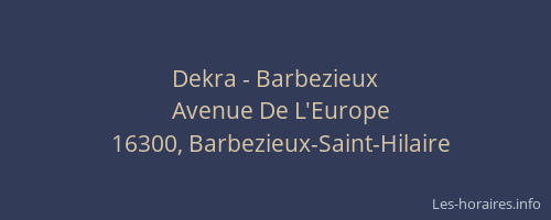 Dekra - Barbezieux