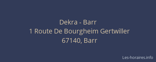 Dekra - Barr