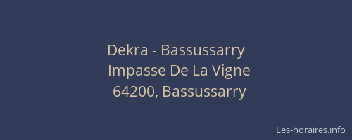 Dekra - Bassussarry