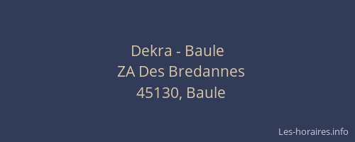 Dekra - Baule