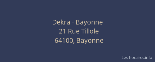 Dekra - Bayonne