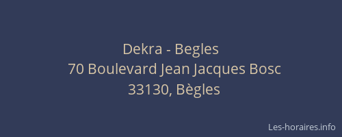 Dekra - Begles