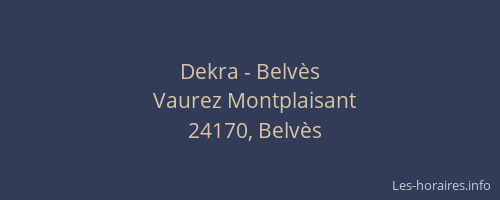 Dekra - Belvès