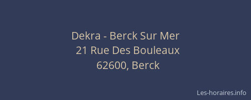 Dekra - Berck Sur Mer