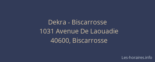 Dekra - Biscarrosse