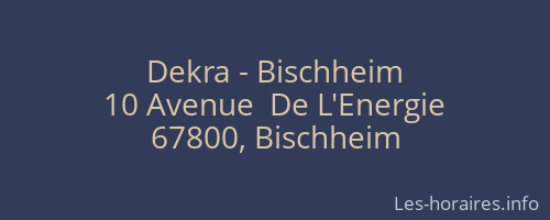 Dekra - Bischheim