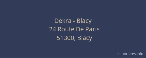 Dekra - Blacy