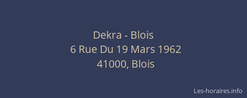 Dekra - Blois