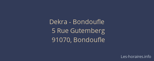 Dekra - Bondoufle