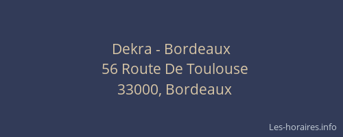 Dekra - Bordeaux