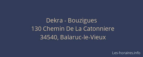 Dekra - Bouzigues