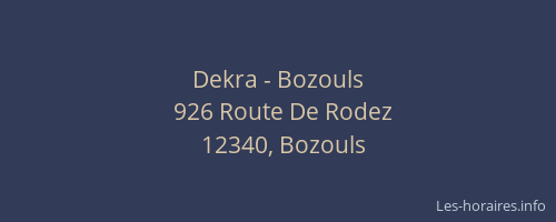Dekra - Bozouls
