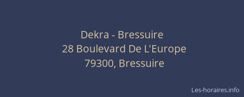 Dekra - Bressuire