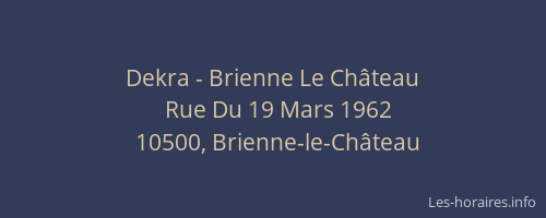 Dekra - Brienne Le Château