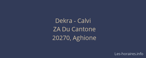 Dekra - Calvi