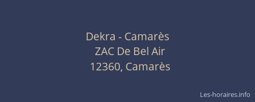Dekra - Camarès