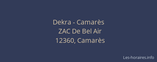 Dekra - Camar&egrave;s