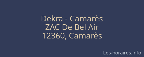Dekra - Camarès