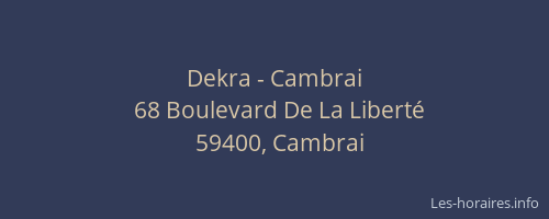 Dekra - Cambrai