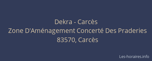 Dekra - Carcès