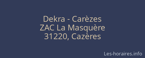 Dekra - Carèzes