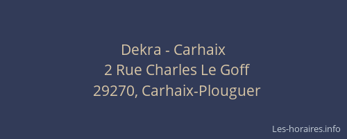 Dekra - Carhaix