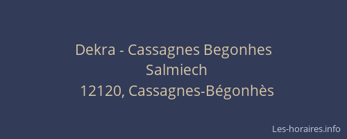 Dekra - Cassagnes Begonhes