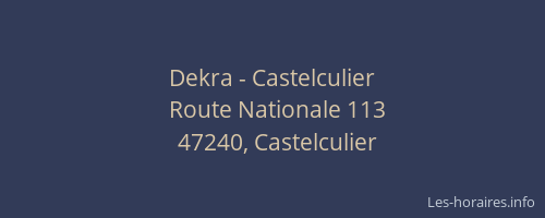 Dekra - Castelculier