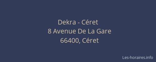 Dekra - C&eacute;ret