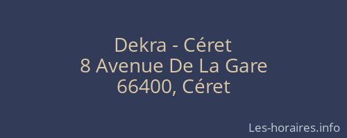 Dekra - Céret