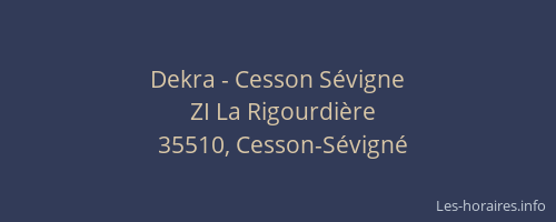 Dekra - Cesson Sévigne