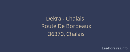 Dekra - Chalais