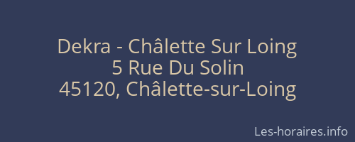 Dekra - Châlette Sur Loing