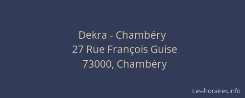 Dekra - Chambéry