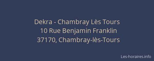 Dekra - Chambray Lès Tours