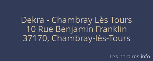 Dekra - Chambray Lès Tours