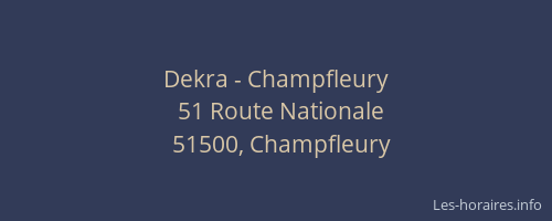 Dekra - Champfleury